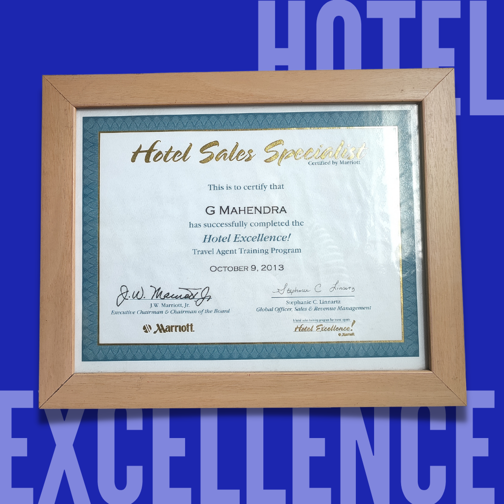 Hotel Excellence Certificate